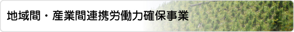 地域間・産業間連携労働力確保事業